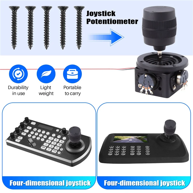 

AT05-4X 3-Axis Joystick Potentiometer R300B-M2 5K 3D Security Yuntai Control Ball Machine Keyboard Monitor Joystick