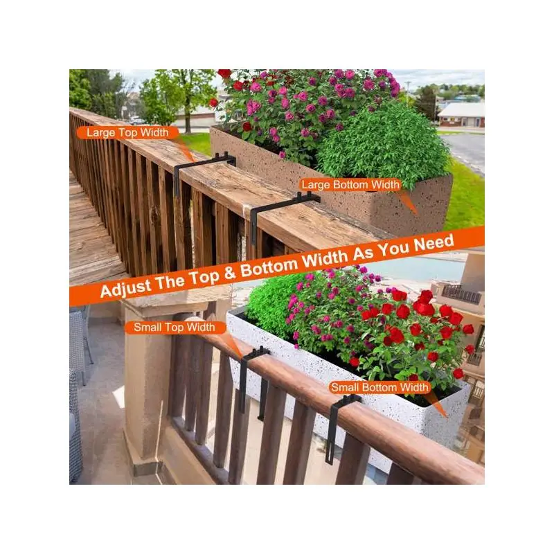 Braket Penyangga Pot Besi Tugas Berat dengan Baki yang Dapat Diperpanjang 6.1-11.6 inci & Pengait Dua Tingkat yang Dapat Disesuaikan 2.36-6.9 inci