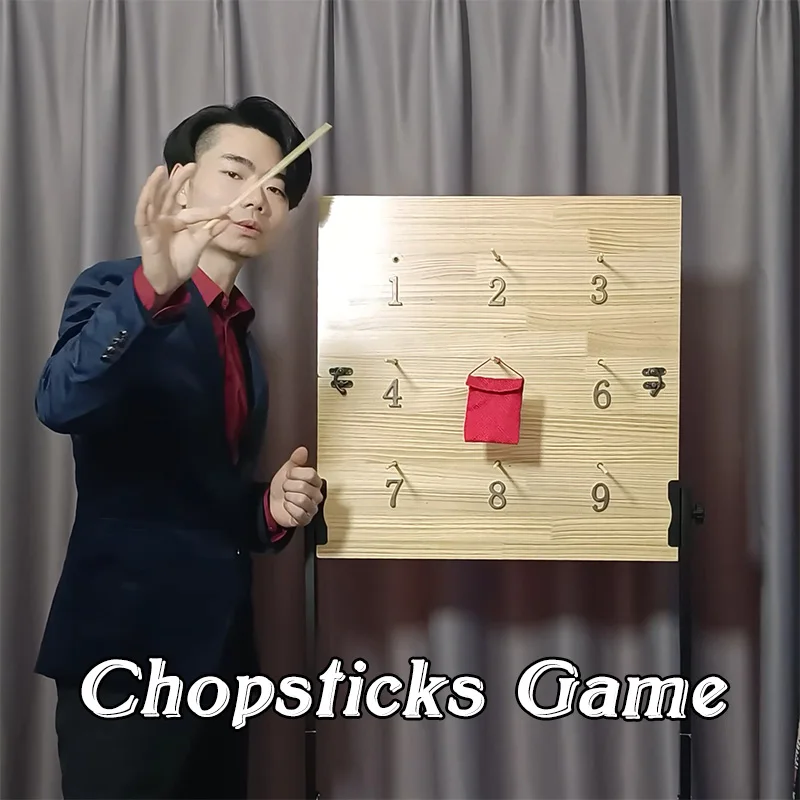 Chopsticks Game Magic Tricks Magician Stage Illusions Gimmick Prop Mentalism Prediction Funny Blind Guessing Game Magia