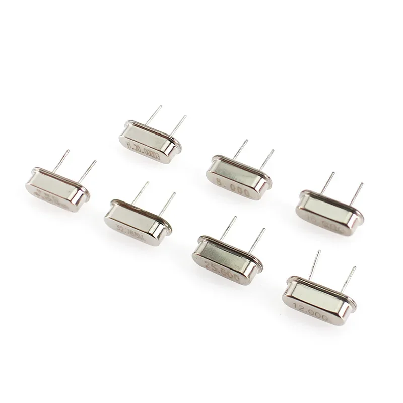 35/100/200PCS HC-49S 4Mhz 6Mhz 8Mhz 12Mhz 16Mhz 20Mhz 24Mhz 25MHz 48MHz Crystal Oscillator Kit SMD Quartz Crystal Resonator Set