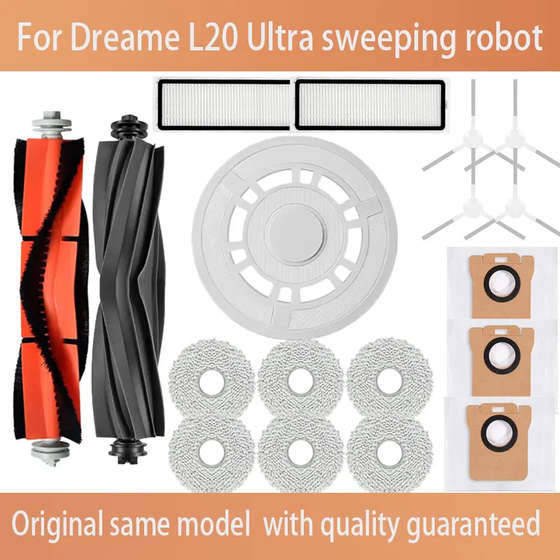 

Machine Accessories for Dreame Bot L30 Ultra L20 Ultra X20 Pro Main Side Brushes Mop Cloths Dust Bags and Filter Elements