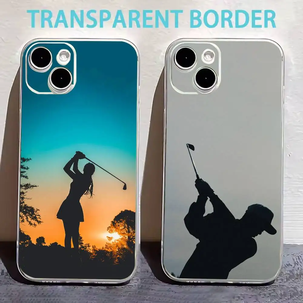

Golf BALL Phone Case For iPhone17,16,15,14,13,12,11 Plus,Pro Max Soft Transparent Cover