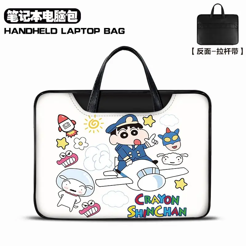 

Miniso Crayon Shin chan Apple Dell Lenovo Laptop Bag 14 16 inch Cute Large Capacity Tablet Storage Cartoon Handbag Computer Bag