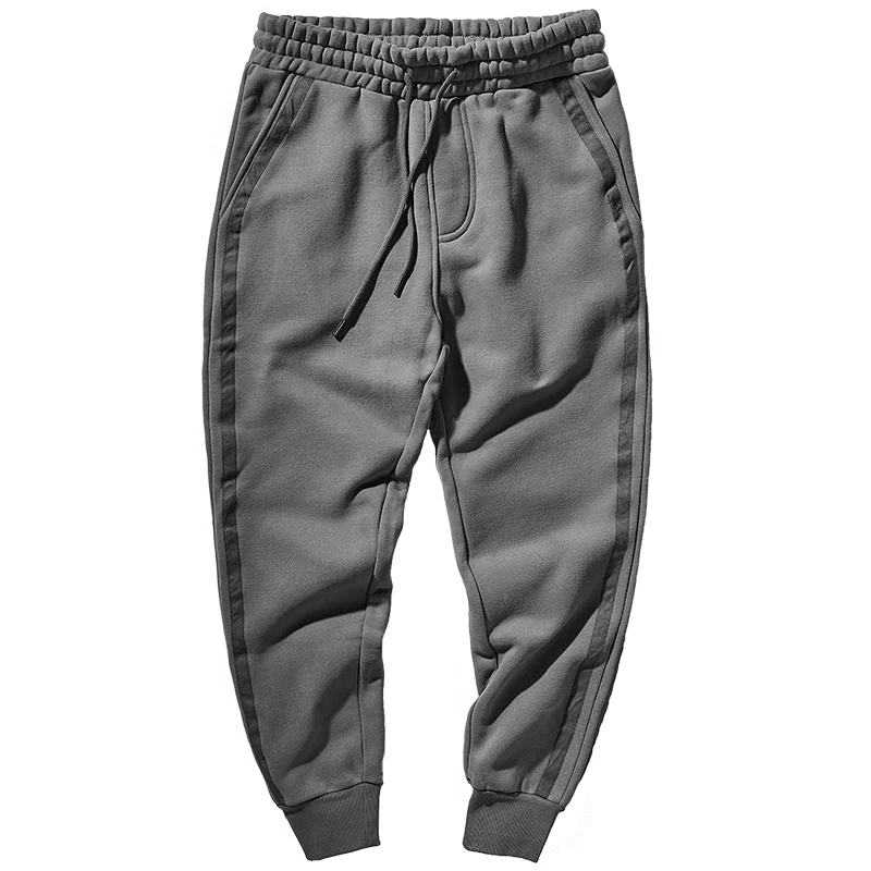 

Winter New Japanese Retro Thickened Berber Fleece Sweatpants Men's Casual Sports Elastic Waist Drawstring Loose Anke-tied Pants