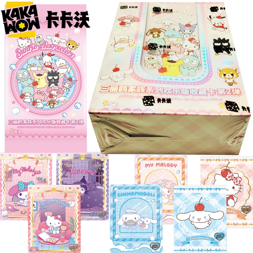 

KAKAWOW Genuine Sanrio Joy Edition Collection Cards Graffiti Art Style Star Family Cartoon Character Cool Anime Cards Toys Gifts
