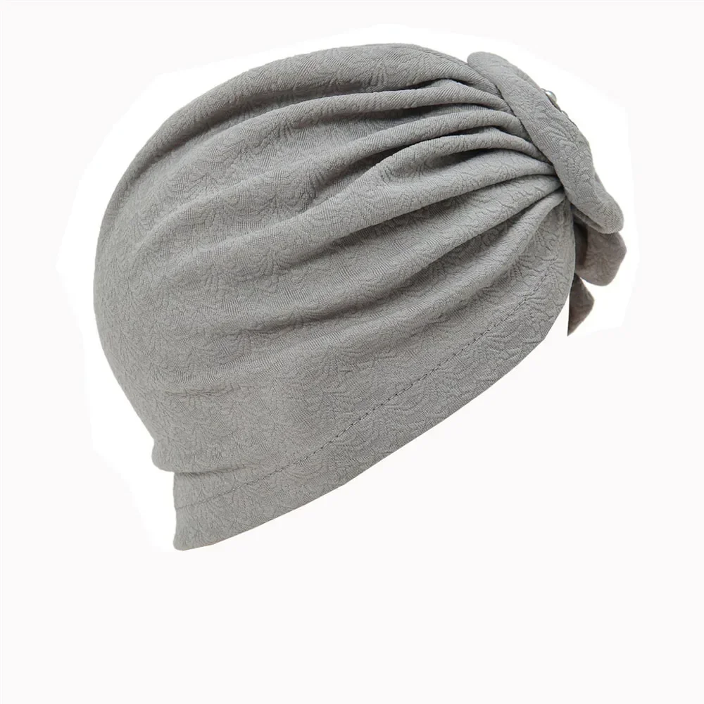 Indische Turban Perlen Kopftuch Frauen Perlen Perlen Hut Muslimischen Innere Hijab Krebs Chemo Kappe Islamischen Turbante Mujer Haarausfall Hut