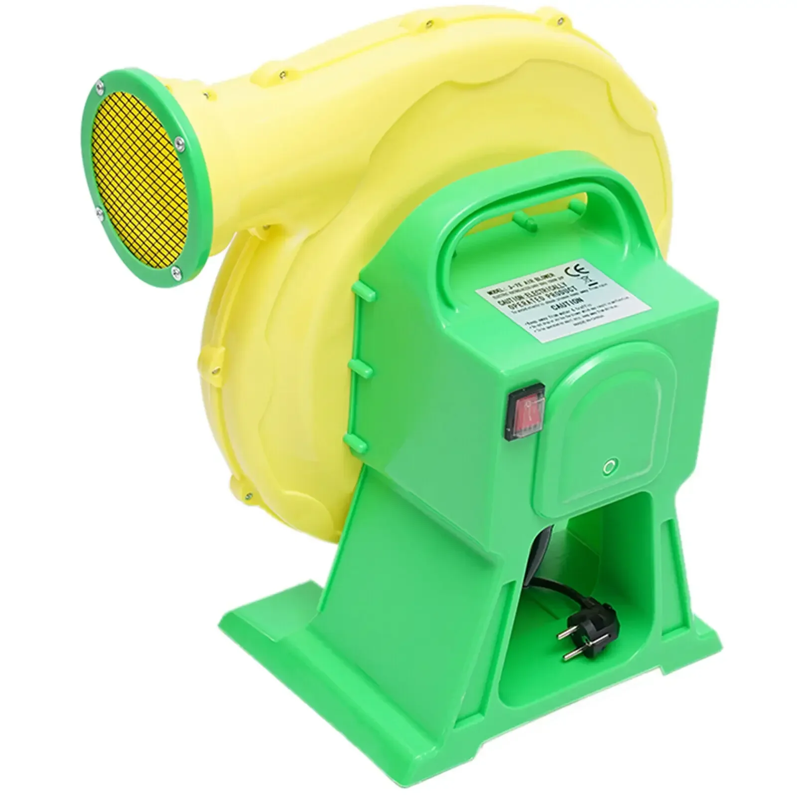 ​ ​ 業務用インフレータブル送風機ポンプ 1100W 1.5HPモーター 3300RPM速度 PE素材 黄緑色 障害物コース用 ​ ​