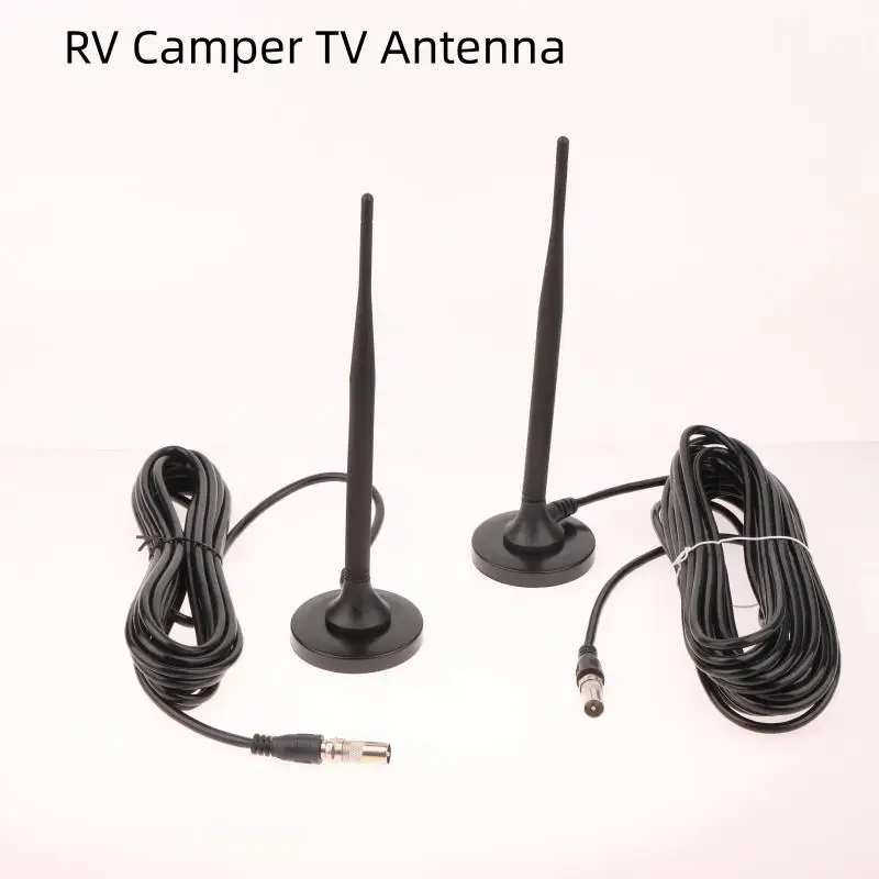 1 個ポータブル屋内 Tvplus アンテナブラックアンテナ 5 メートル/8 メートル/10 メートル/15 メートルテレビセットトップボックス用屋内アンテナ