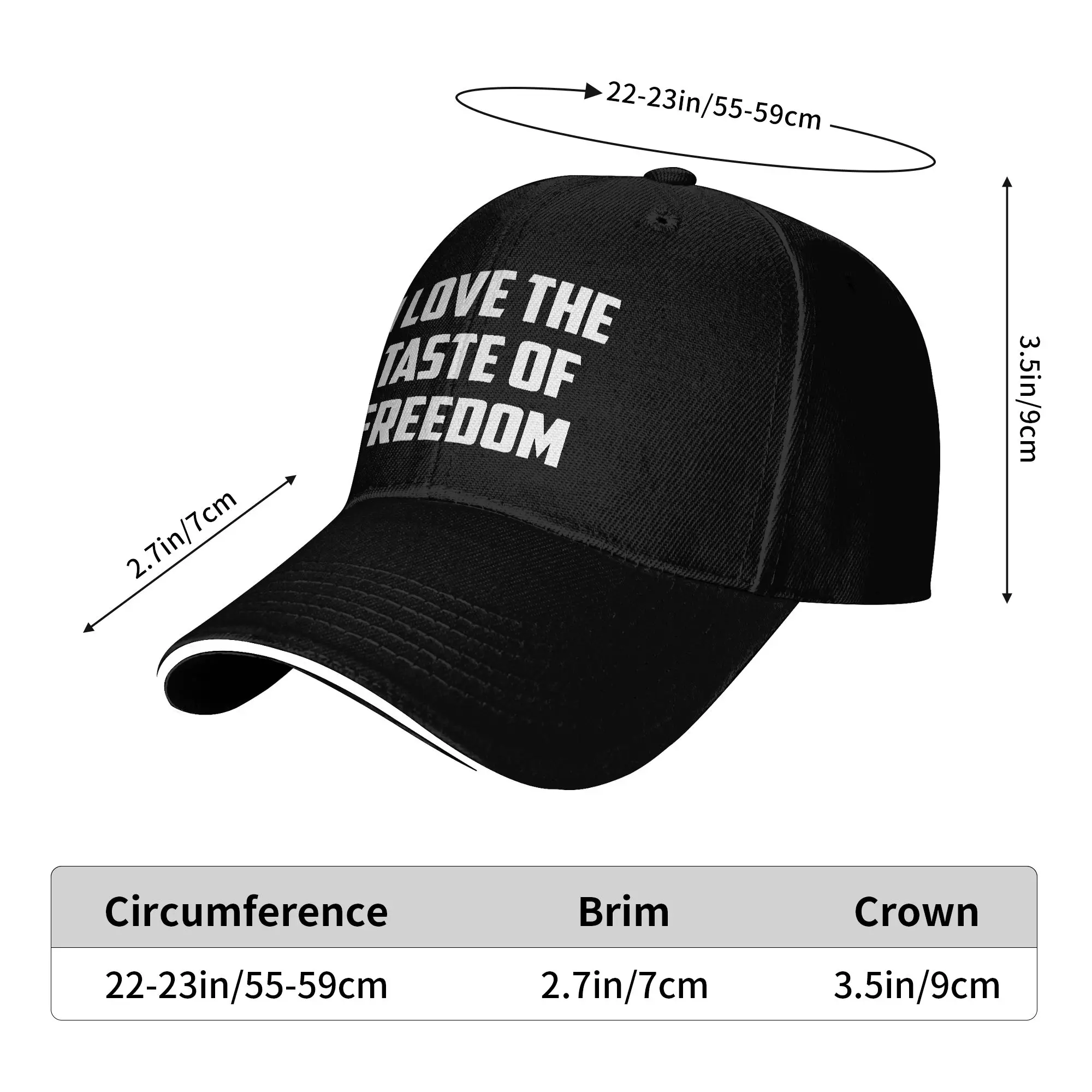 I Love The Taste of Freedom Couples Matching 4th of July Sun Baseball Cap Summer Couple Women  Design Hip Hop Hats Snapback Cap