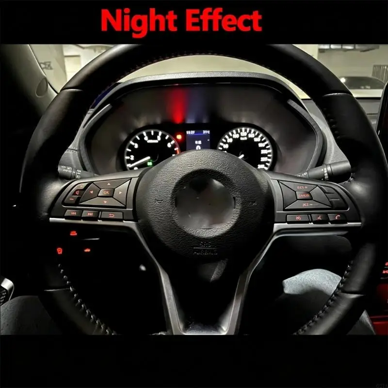 Steering Wheel Button Unit with Attached Wire Harness, Black Finish Cruise Call Menu Panel for Interior Replacement and Trim