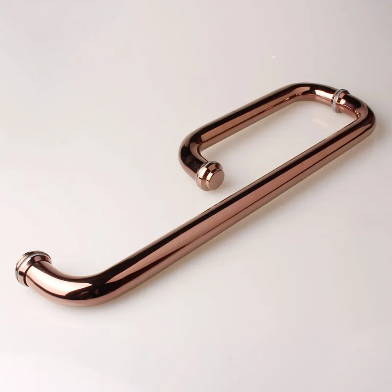 

Brand New 304 Stainless Steel Frameless Bathroom Door Handles Shower Cabin Glass Door Push Pull Handles Towel Bar,Gold/Rose Gold