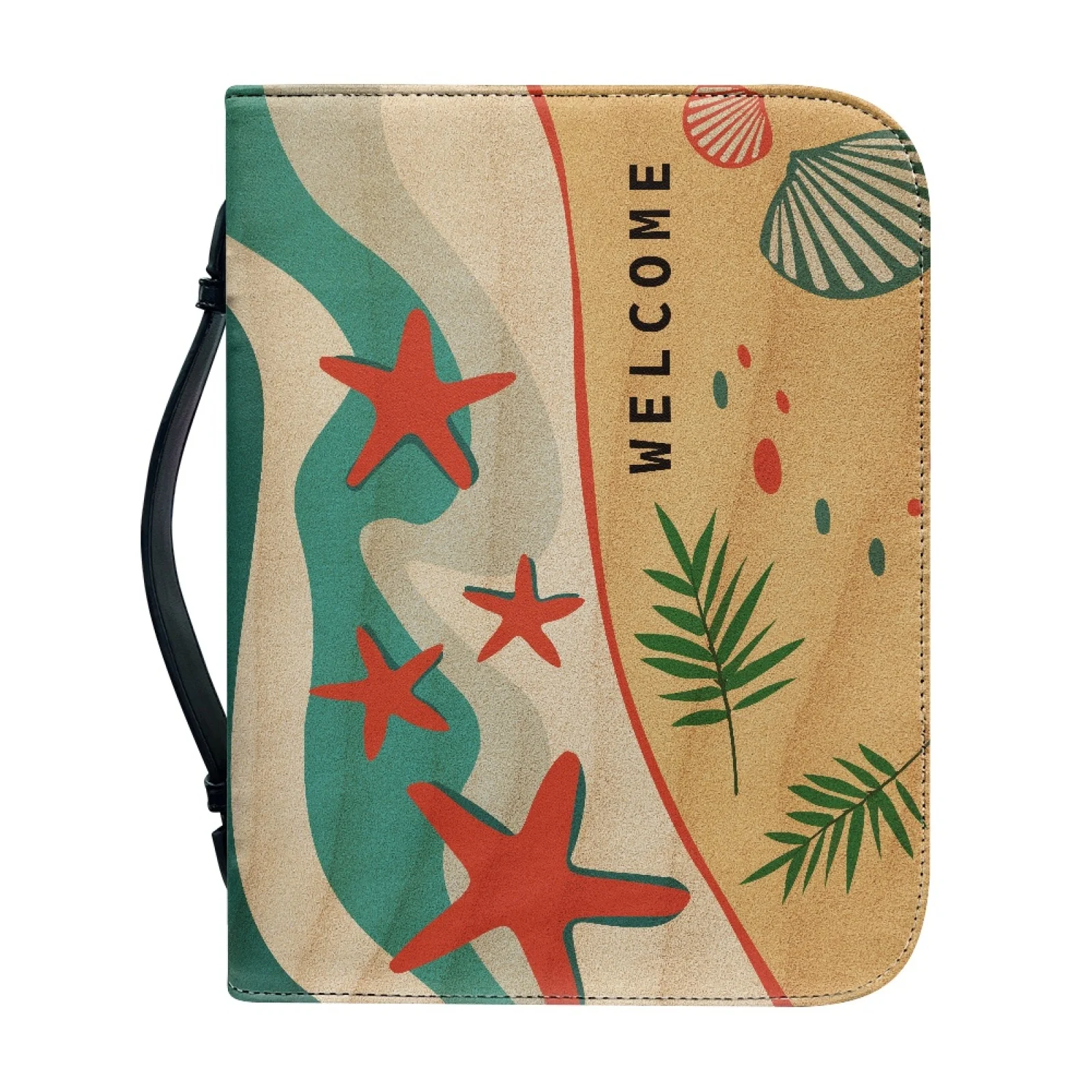 PENSTROLL Bible Holder Zippered Bible Case for Outdoor Women Starfish Welcome Sand 2026 Collection