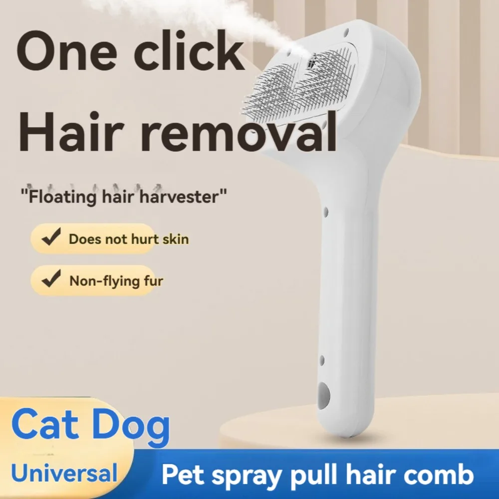

Pet Spray Comb Cat Dog Hair Removal Comb USB Charging Hair Removal Knot Comb Pet Grooming Cleaning Tool with Loose Hair Removal