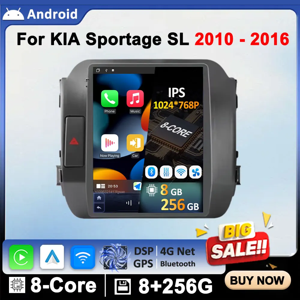 

for KIA Sportage SL 2010 - 2016 Car Radio Video Multimedia Player Android OS GPS Navigation IPS Touch Screen DSP BT WiFi No 2din