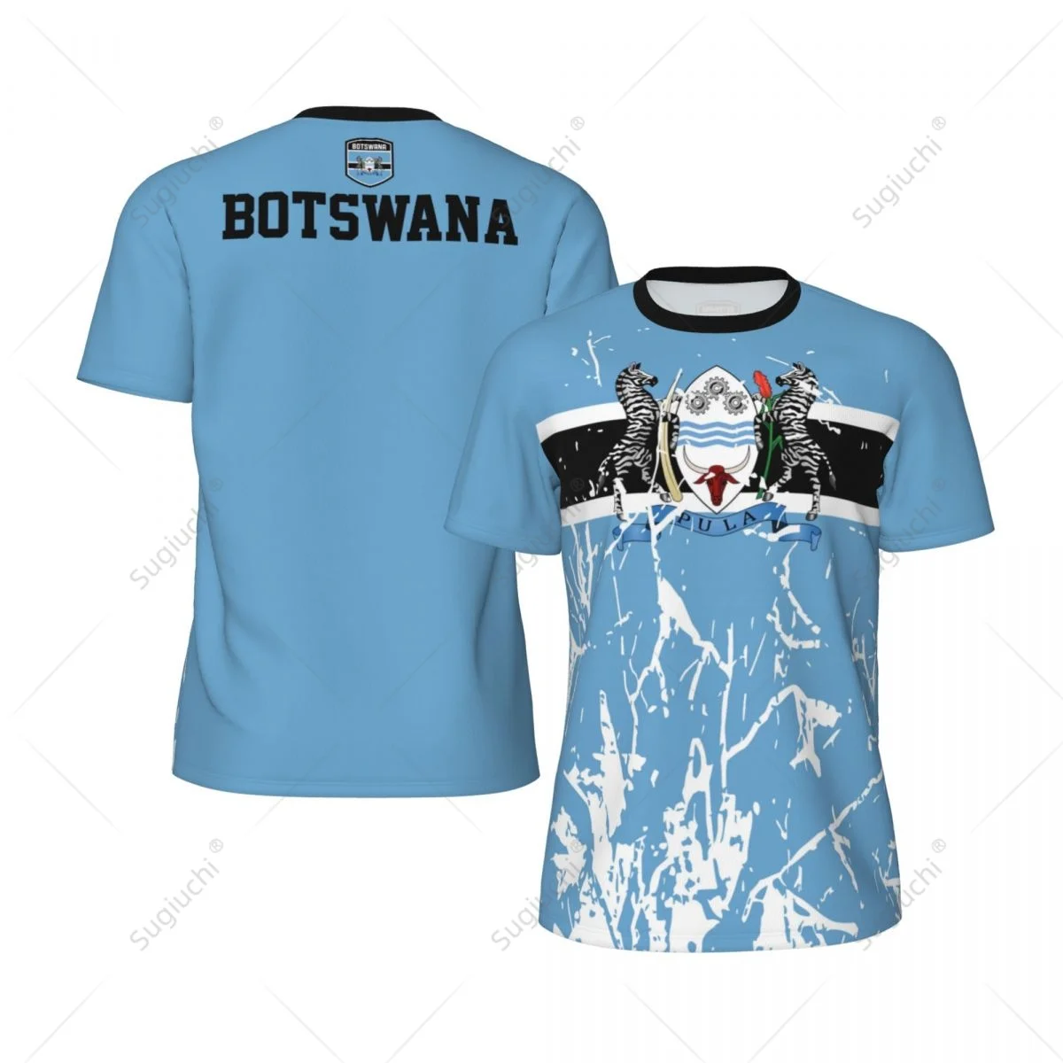 Exclusive design Botswana Flag Grain 3D Printed Men For Running Bike Soccer Tennis Fitness Sports tshirt Mesh Fans Short T-shirt