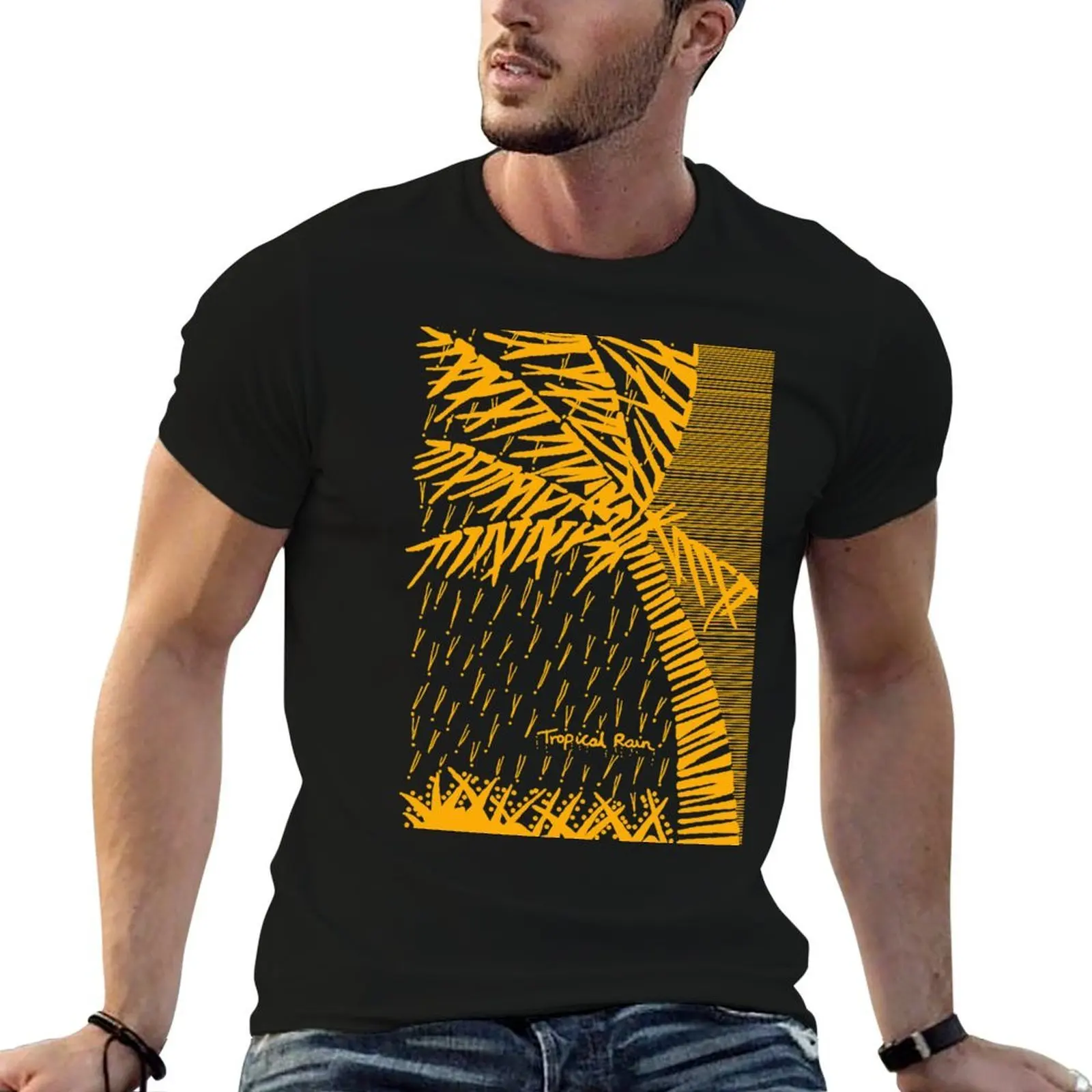 

Tropical Rain Cuba Orange T-Shirt t shirt man casual t shirt man plain T-Shirt