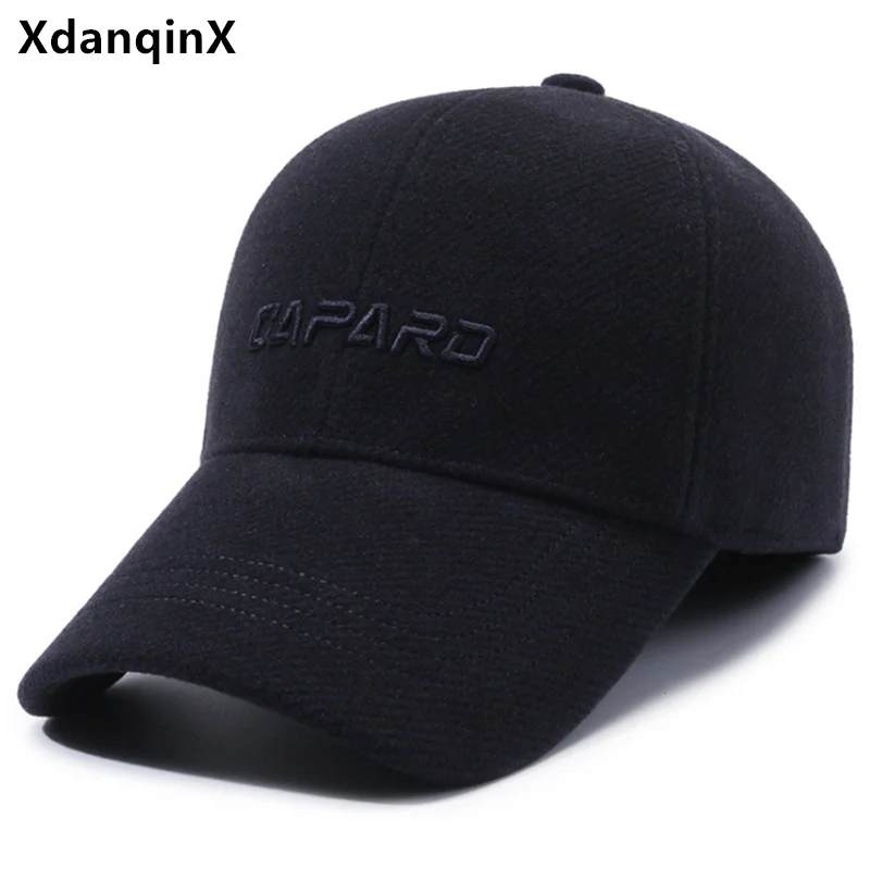 

Snapback Cap New Winter Plush Thickened Coldproof Earmuffs Hats Warm Baseball Caps For Men Golf Cap Bone Dad's Cotton Hat шапка