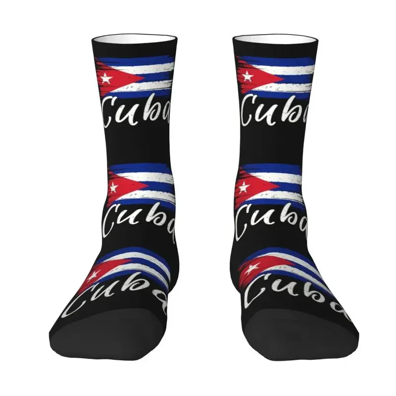 Kawaii Cuba Cuban Havana Flag Socks Men Male Women Warm Breathable 3D Printing Cuban Patriotic Sports Basketball Socks