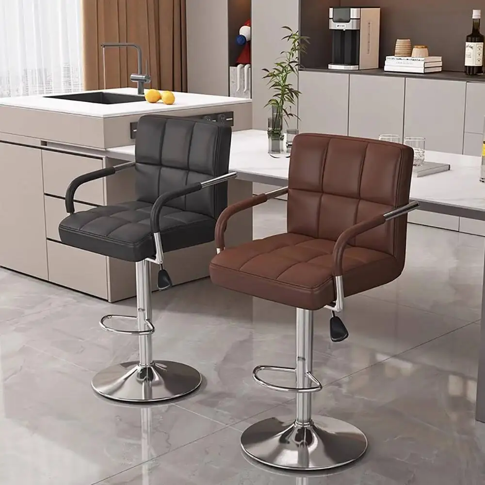 

Modern Armrest Bar Chair Designer Adjustable Height Trendy Living Room Bar Chair Ergonomic Luxury Taburete Home Furniture