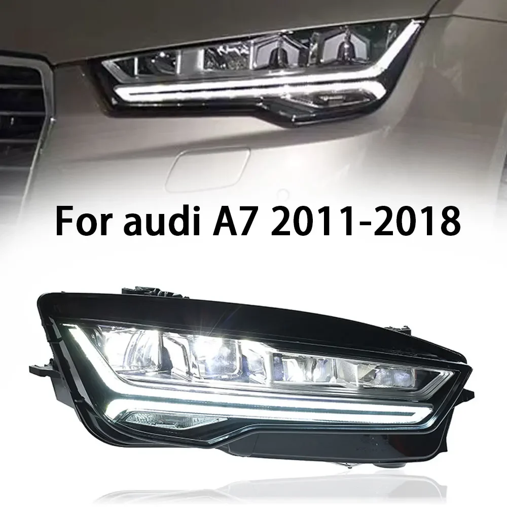

Car Light Headlamp for Audi A7 LED Headlight 2011-2018 Headlights Upgrade DRL Turn Signal High Beam Angel Eye Projector Lens