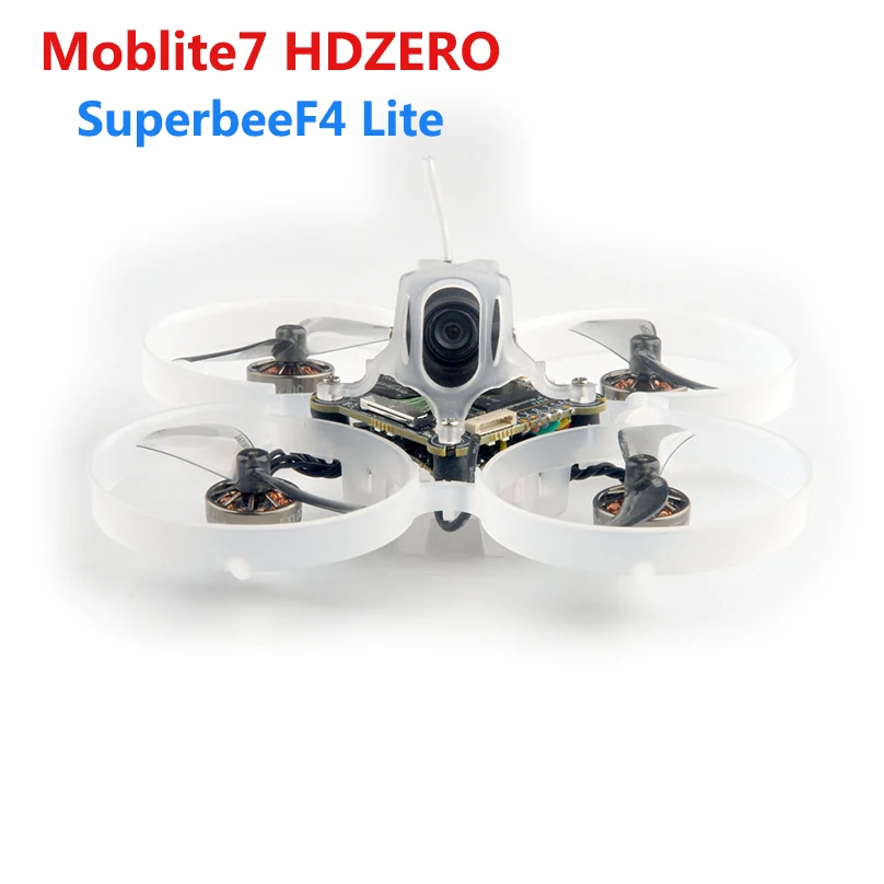 

Happymodel Moblite7 HDZERO SuperbeeF4 Lite BWhoop FPV RC Drone BNF ELRS 2.4GHz Flight Controller EX1002 KV20000 1S 75mm Drones