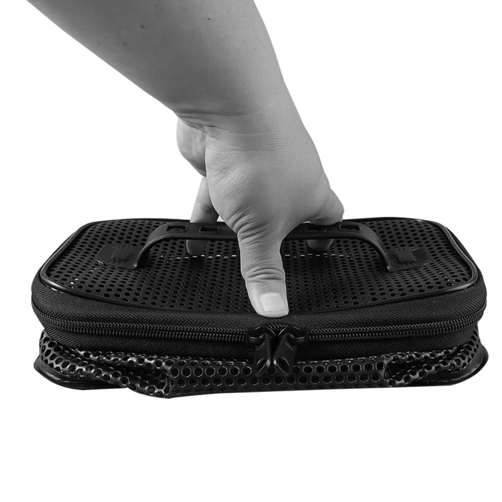 Portable Fishing Lure Bags Mesh Hollowed Out Universal Bait Lure Hook Handbag Wear-resistant Large Capacity Outdoor Fishing Tool
