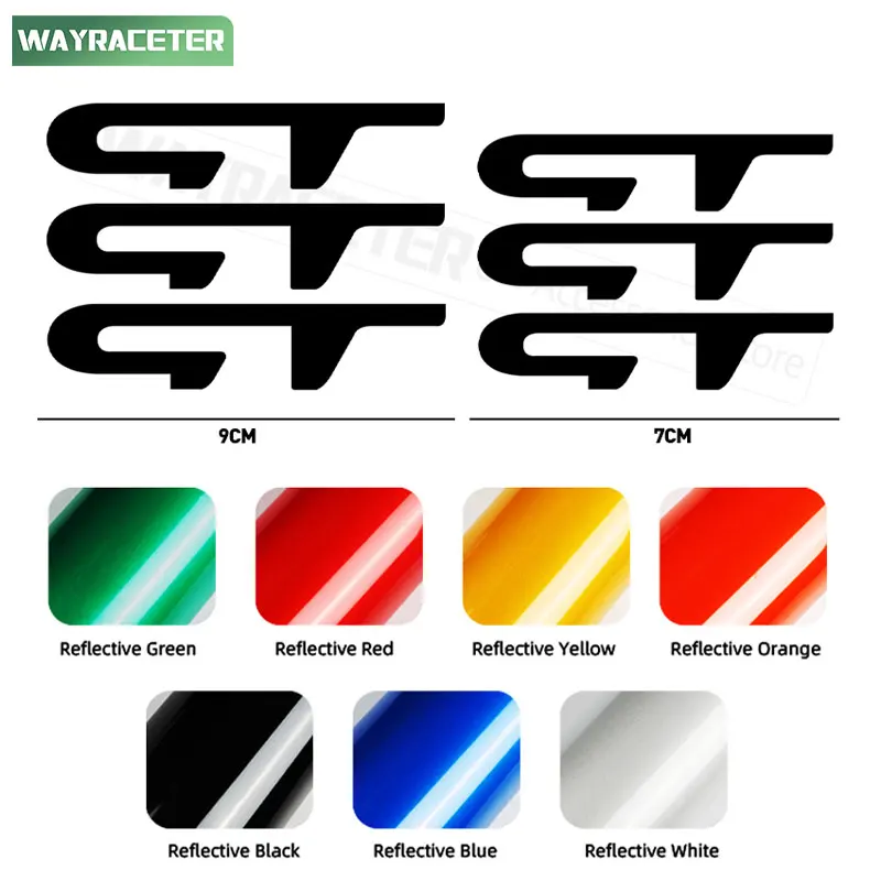 สติกเกอร์คาลิเปอร์เบรครถกันน้ำ6ชิ้นสะท้อนแสง HI TEMP สำหรับ Peugeot 207 3008 5008 2008 106 107 108 205 206 208 RCZ 307 308