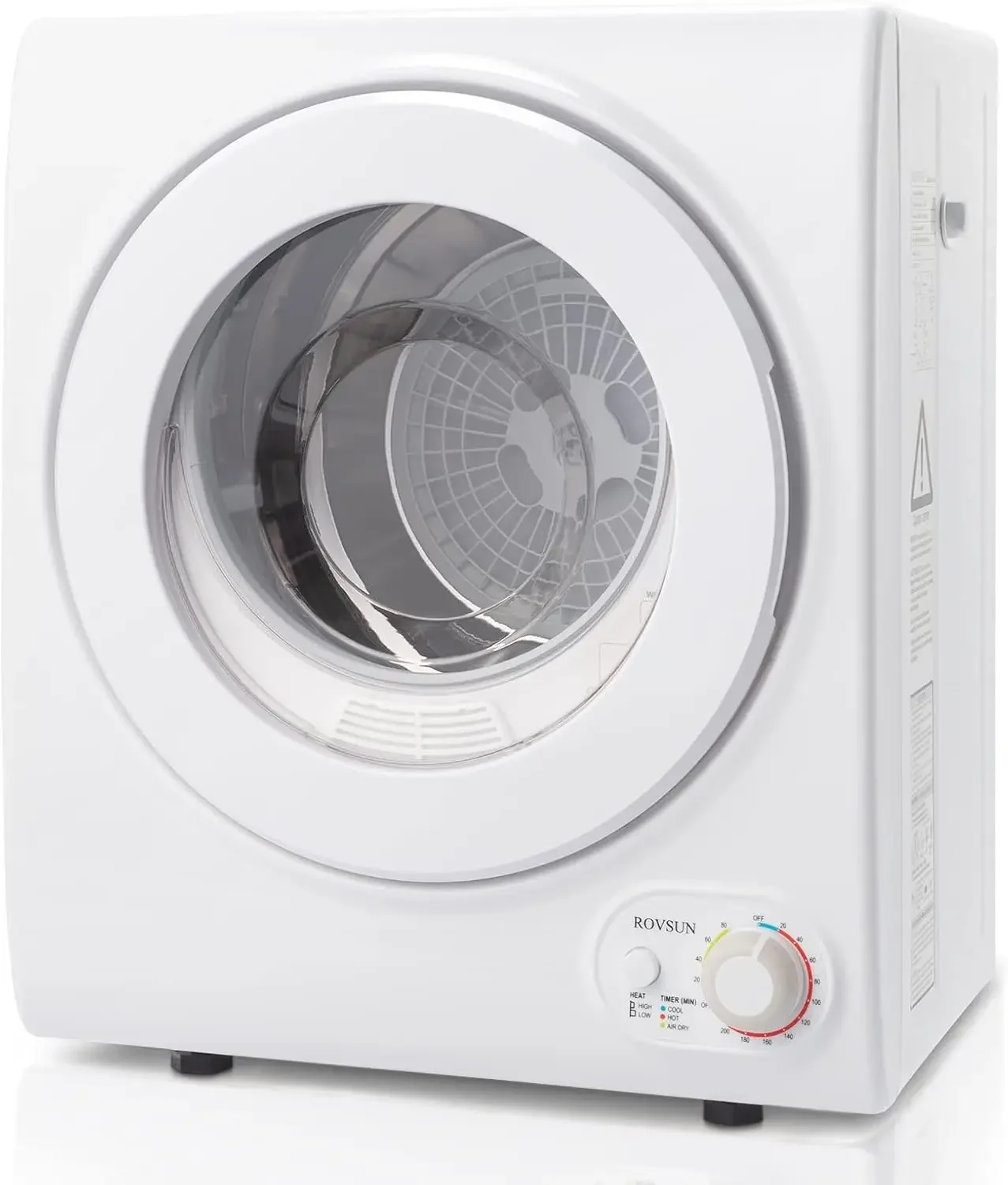 Portable Clothes Dryer, High End Laundry Front Load Tumble Dryer Machine with Stainless Steel Tub & Simple Control