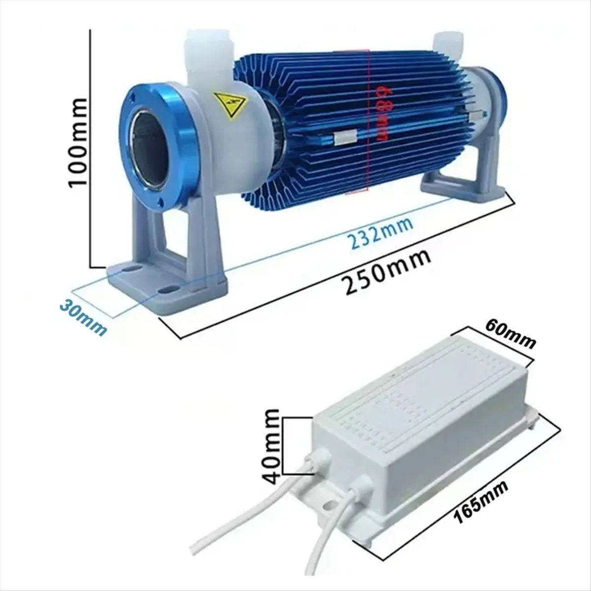 

*A14E AC220V 10G Tube Ozone Generator with Power Supply Working 24hours Internal & External Electrodes Air Cooled Generator
