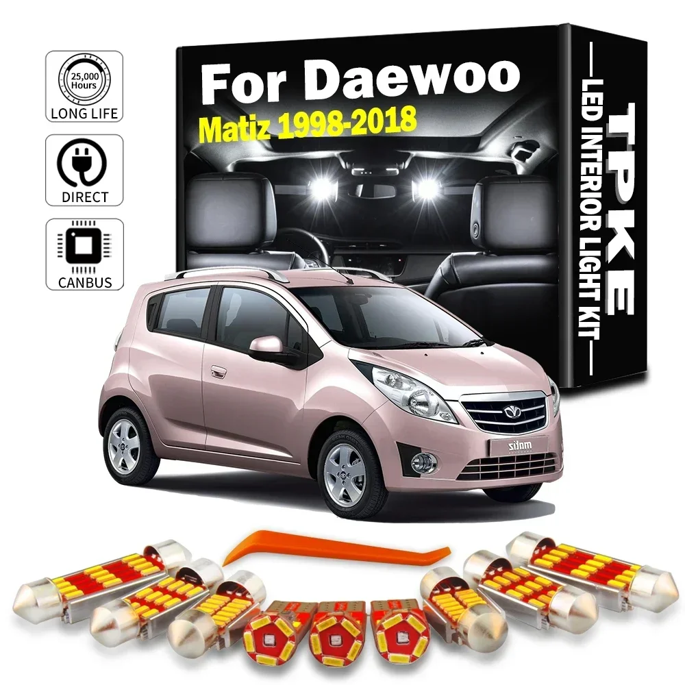 

Лампочка для интерьера, купольная карта, багажная пластина, Женский комплект для Daewoo Matiz M100 M150 M200 M300 1998-2014 2015 2016 2017 2018, аксессуары