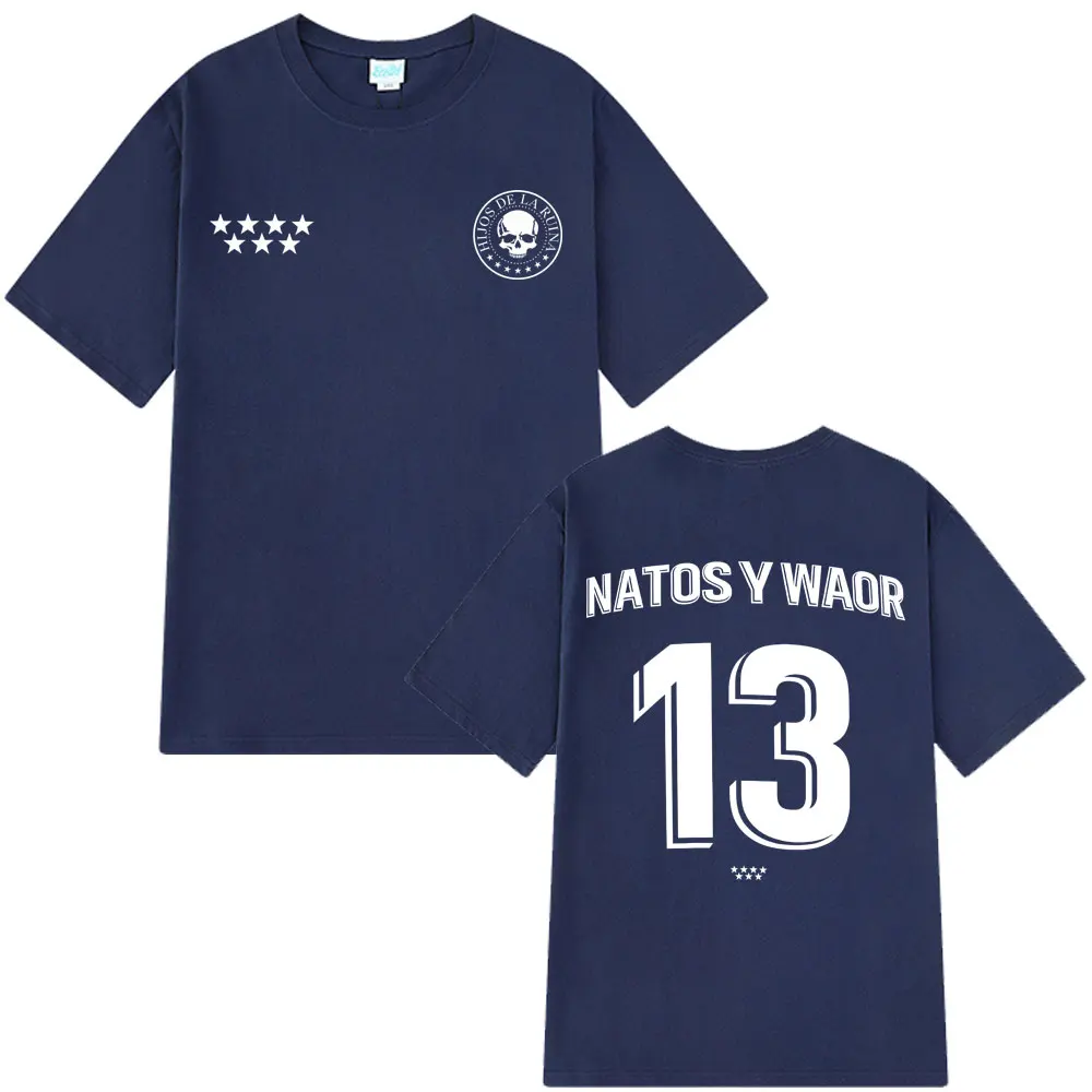 Rapper NATOS WAOR 13 T Shirts Fashion Hip Hop Vintage T Shirt Men Women Clothing Cotton Summer Oversized T-shirt Streetwear Tops