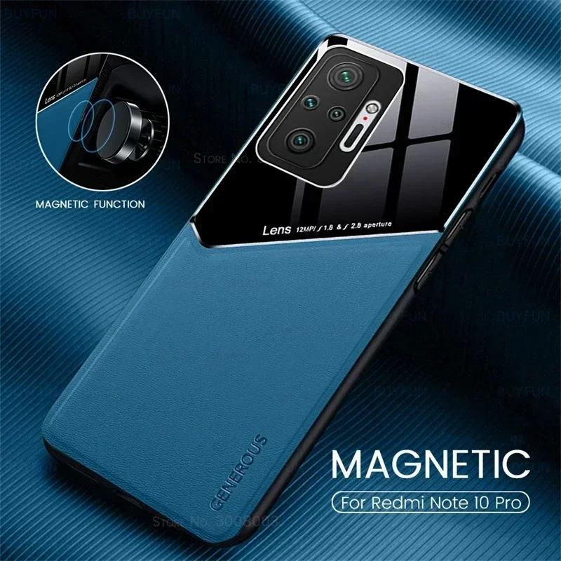 Magnet Case For Xiaomi Redmi Note 10 13 11 12 Pro Plus 5G 4G 12S 11S 10S 10T Leather Frame Silicone Case Back Cover Funda Capa