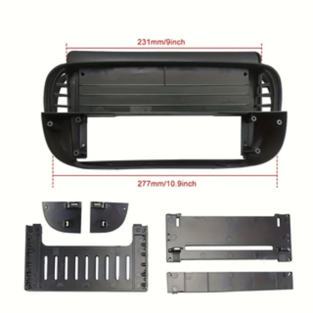 Car Radio Frame Fascia For Fiat 500 2007-2015 9Inch Head Unit Dash Panel Frame Kit Audio DVD CD GPS Fascia Navigation Frame
