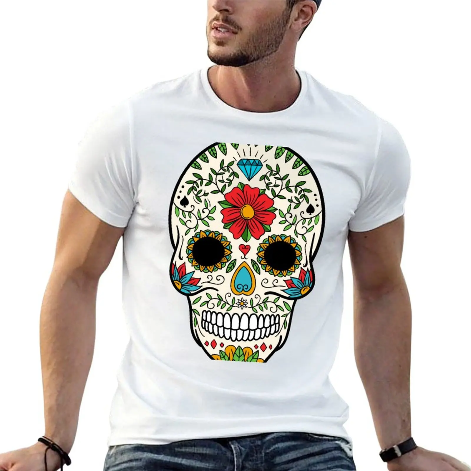 

anime pack cotton shirts for skull man fleur T-Shirt tshirt t