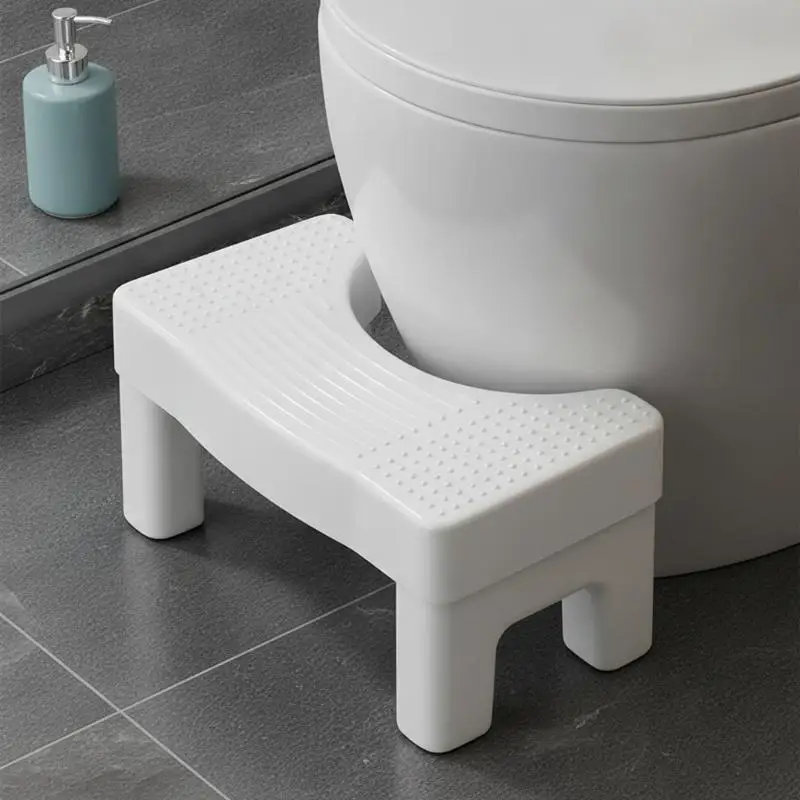 Safe Plastic Toilet Squat Stool Anti-Skid Bottom Improves Bowel Movement for Adults Kids Home Bathroom Supplies image 4