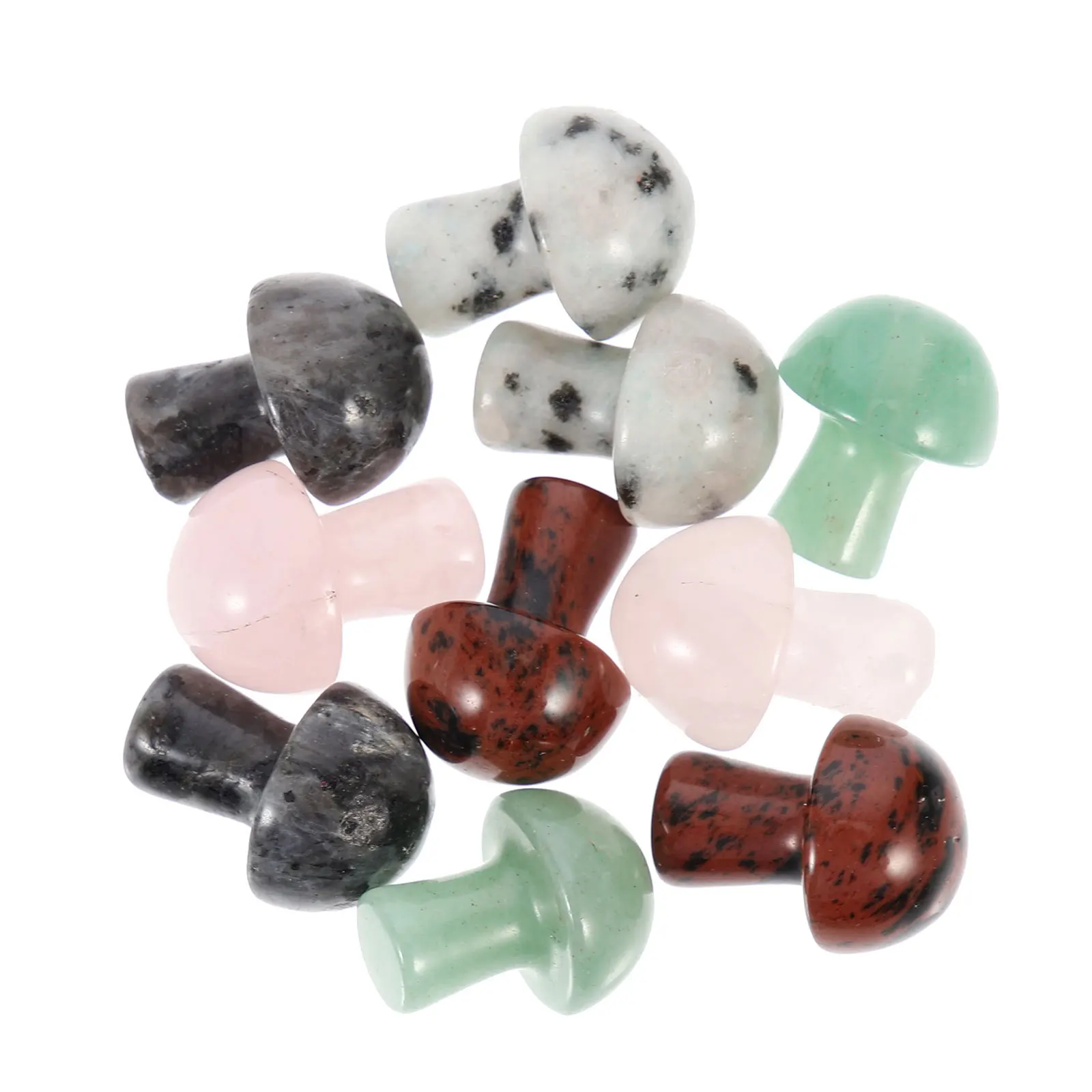 

10pcs Crystal Mushroom Adornments Small Decor For Garden Planters Moss Landscapes Fishbowls Home Office Indoor Outdoor