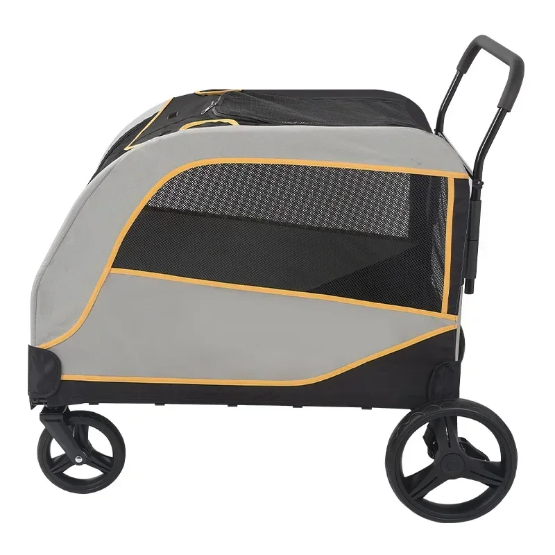 Pet Ride Cart Large Medium-sized and Foldable Carts for Pets Four-wheeled Vehicles for Disabled Dogs When Going Out Dog Stroller