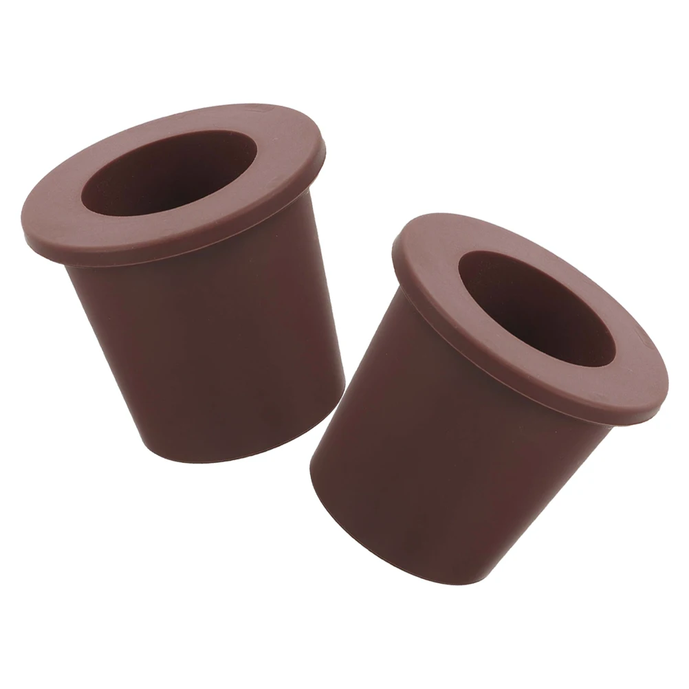 

2Pcs Silicone Umbrella Cover Plug for Patio Table Parasol Hole Brown Outdoor niture Accessories Anti Scratch Wedge Fixing
