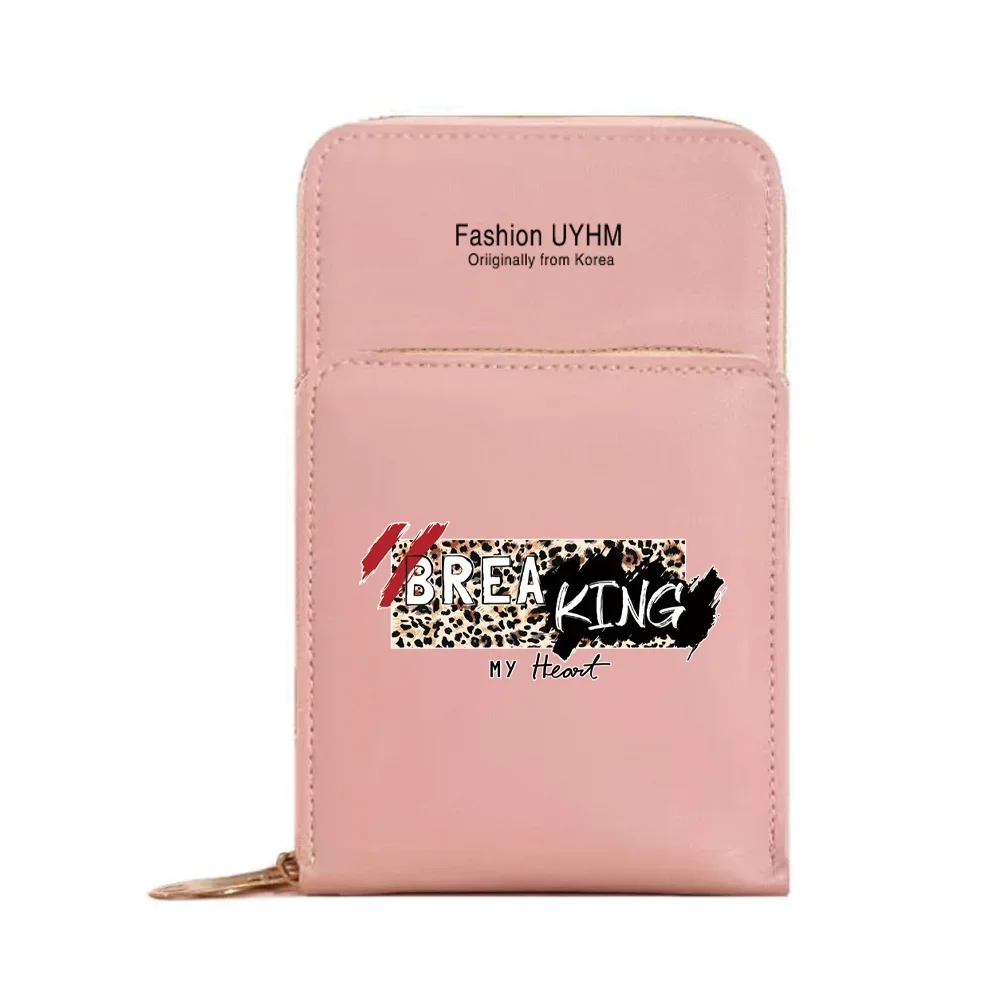 Shoulder Bags Touch Screen Phone Bags For Women Case Card Organizer Cell Phone Purse Messenger Pouch Handbag Leopard Pattern
