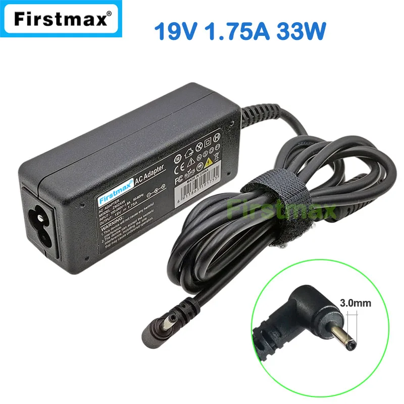 شاحن محمول من الاتحاد الأوروبي لـ Asus vivobob، مزود طاقة ، محول ، J200T ، J200TA ، R204TA ، 0A001-00341500 ، AD890026 ، 1.75A ، 33W ، 19V