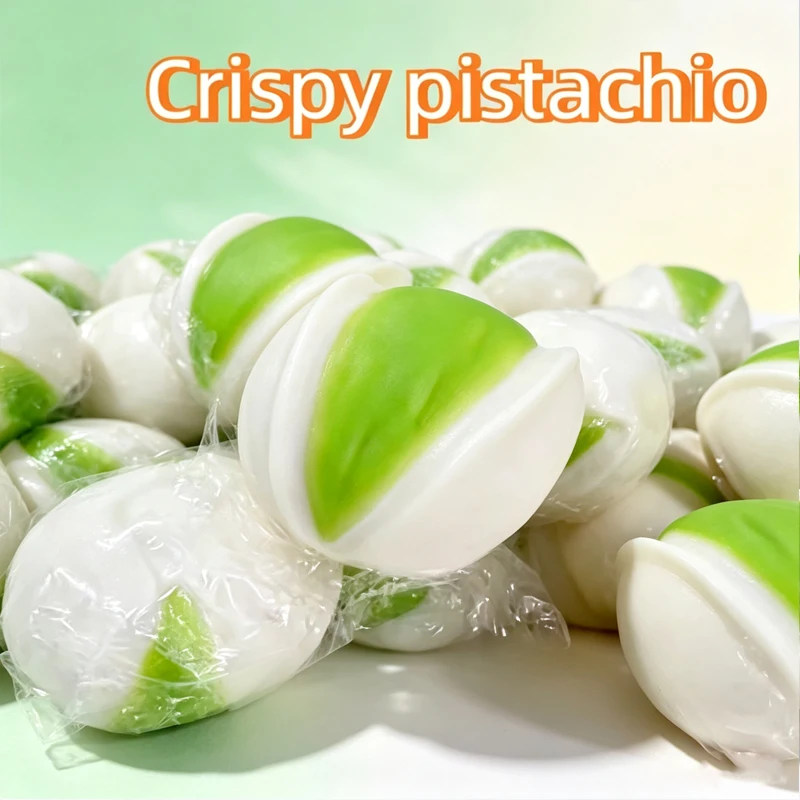 Pistachio Squishy Stress Ball Fidget Toy Crunchy Squeeze Toy Round Blocks Filled ASMR Anti Stress Release Hand Relax Gift Toy