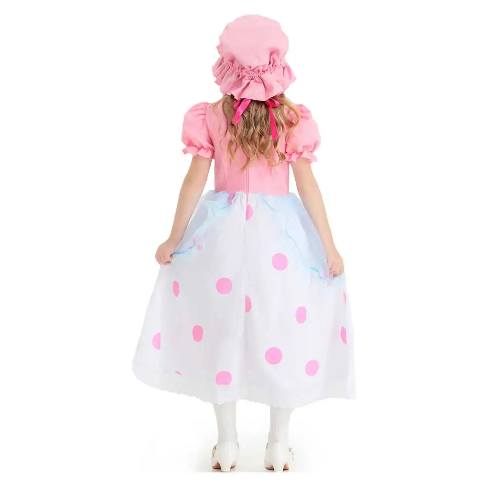 Cartoon Movie TS Costume Disguise Bo Peep Cosplay Child Girls Fantasy Skirts Hat Kid Roleplay Fantasia Outfit Children Halloween