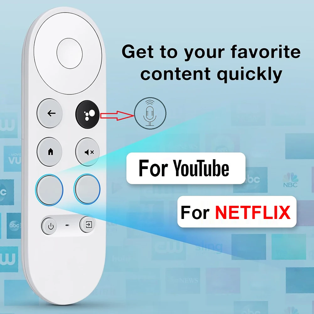 G9N9N IR Remote Bluetooth-Compatible Voice Universal Remote Control Remote Controller for Google TV Chromecast 4K Snow