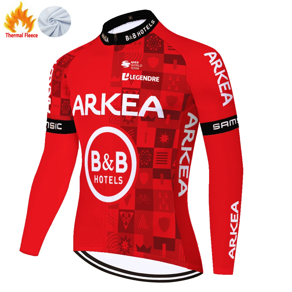 2025 ARKEA SAMSIC Winter Thermal Fleece jersey ciclismo bicycle clothing bike shirt cycling equipement vtt cyclisme homme