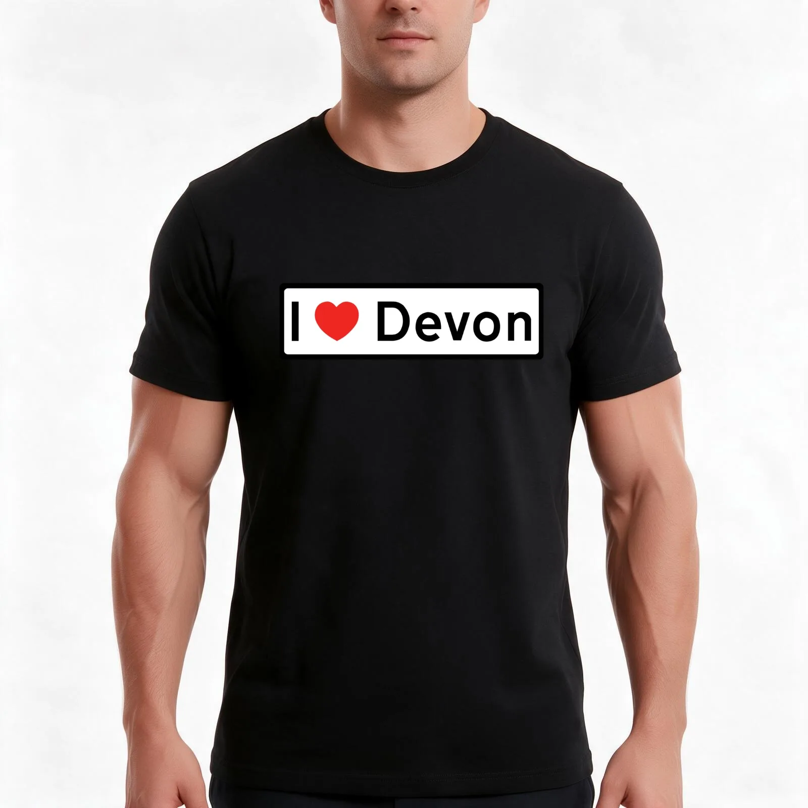 I Love Devon! T-Shirt, Summer Casual Cotton Tee, Oversized Streetwear Tops, Vintage Graphic Print, Loose Fit Short Sleeve