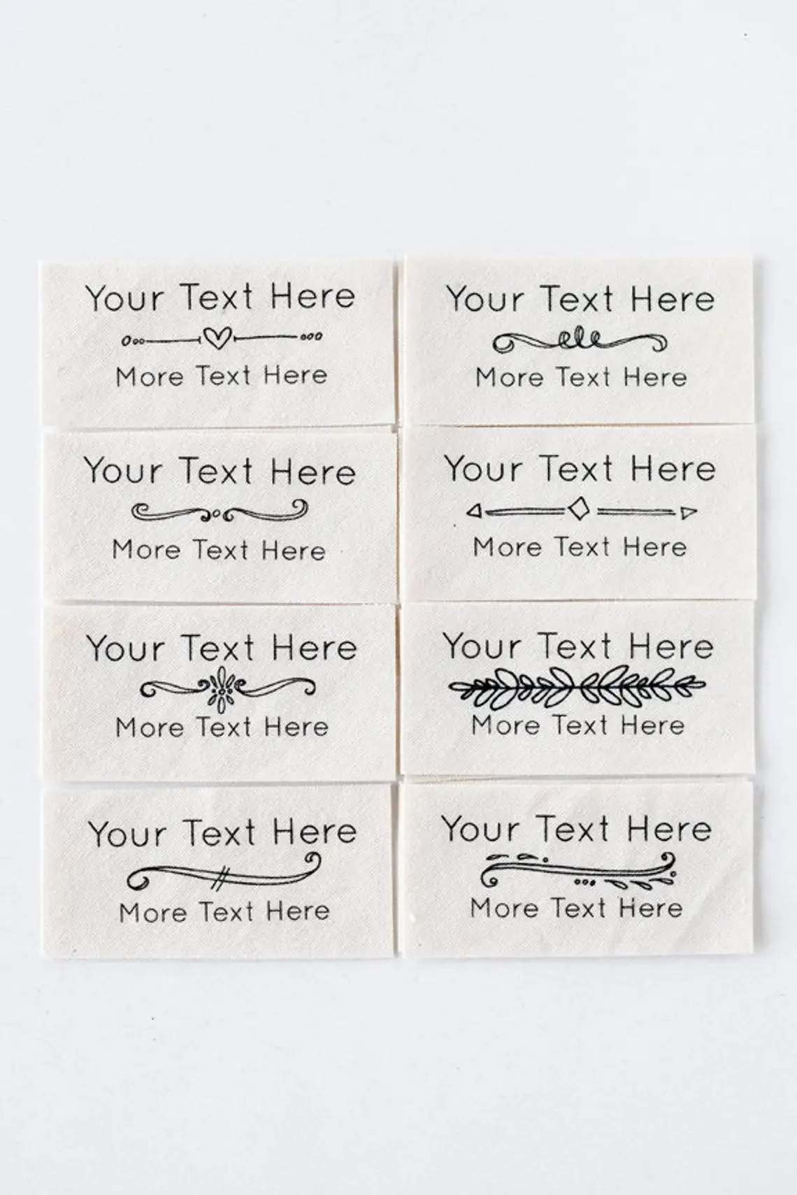 Personalized Sewing Labels for Handmade Items - Custom Tags Printed on Organic Cotton Fabric, Custom Clothing Labels Active