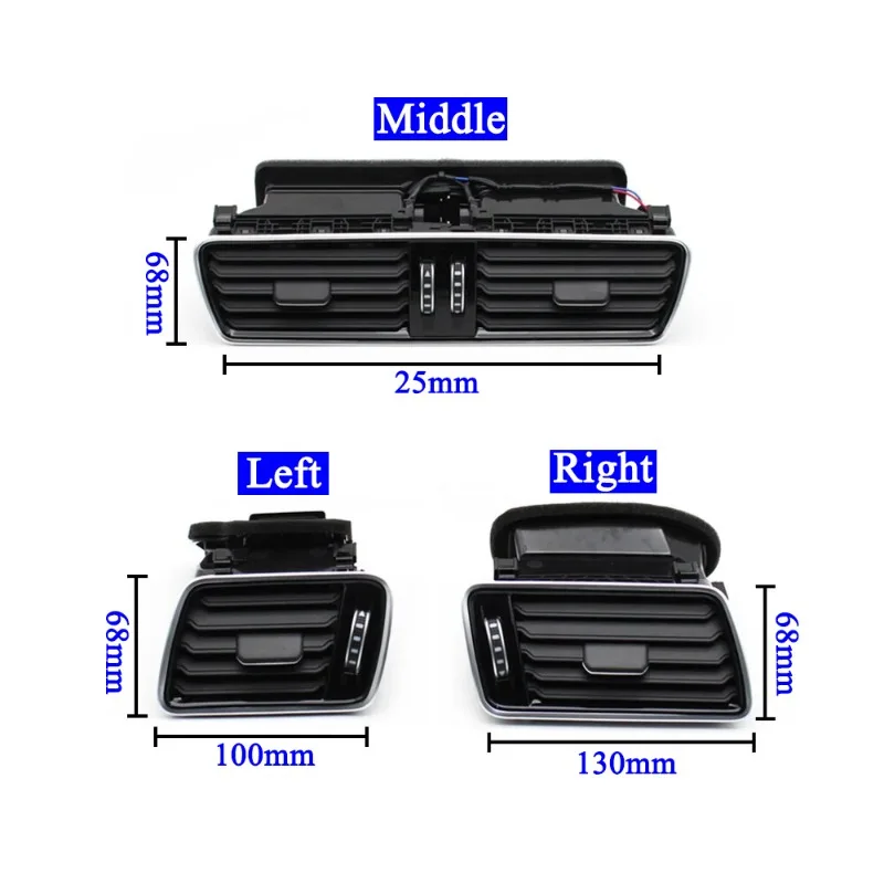 

3AD 819701 3AD 819702 3AD 819728 Черная хромированная краска для фортепиано, вентиляционные отверстия для кондиционера для VW Passat B6 B7 2006-2011
