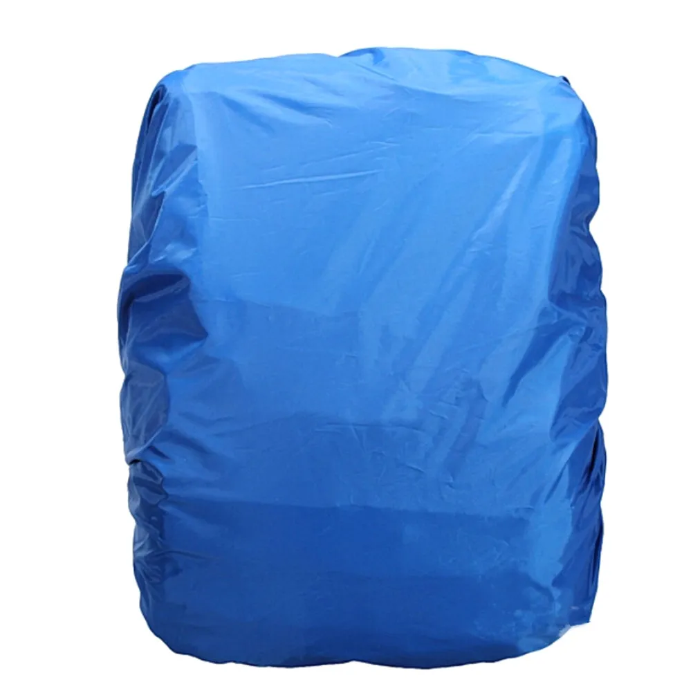Blue Waterproof Backpack Rain Cover Nylon Material 15L to 35L Foldable Lightweight Dustproof Travel Hiking Camping Outdoor Use