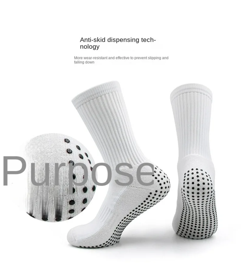 

Anti slip football socks with adhesive, shock-absorbing and wear-resistant towel soles, sports socks for men to absorb sweat