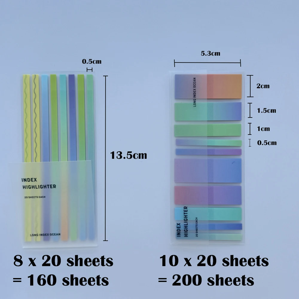160/200 pezzi adesivi trasparenti adesivi per notebook blocchetti per appunti segnalibro trasparente leggi materiale scolastico di cancelleria per libri